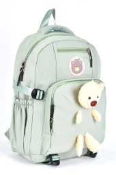 Elatae Ortopedik Lüks Kumaş Çok Gözlü Çocuk İlkokul Sırt Çantası Yeşil 51694 thumbnail 2