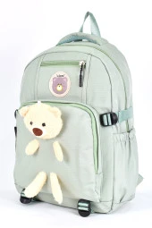 Elatae Ortopedik Lüks Kumaş Çok Gözlü Çocuk İlkokul Sırt Çantası Yeşil 51694 thumbnail 4