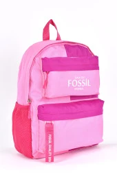 Fossil Unisex Çok Gözlü Günlük Seyahat Okul Sırt Çantası Pembe 9512 - 2