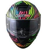 LS2 SSTORM 2 POWER MAT SİYAH-GÖKKUŞAĞI KASK - 6