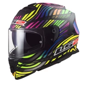 LS2 SSTORM 2 POWER MAT SİYAH-GÖKKUŞAĞI KASK - 1