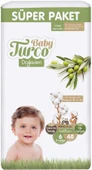 Baby Turco Bebek Bezi Doğadan Beden:6 (16-25Kg) XLarge 48 Adet Süper Pk thumbnail 1
