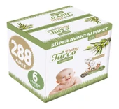 Baby Turco Bebek Bezi Doğadan Beden:6 (16-25Kg) XLarge 288 Adet Süper Avantaj Pk thumbnail 1