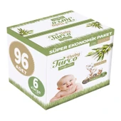 Baby Turco Bebek Bezi Doğadan Beden:6 (16-25Kg) XLarge 96 Adet Süper Ekonomik Pk - 1