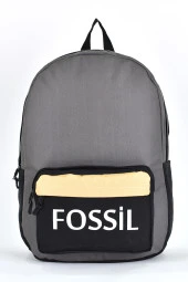 Fossil Unisex Çok Gözlü Günlük Seyahat Okul Sırt Çantası Gri 9504 - 1