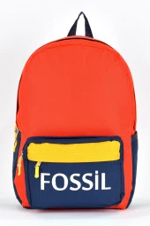 Fossil Unisex Çok Gözlü Günlük Seyahat Okul Sırt Çantası Turuncu 9504 thumbnail 1