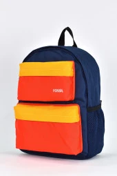 Fossil Unisex Çok Gözlü Günlük Seyahat Okul Sırt Çantası Lacivert 9503 thumbnail 4