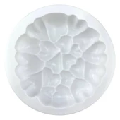 Silikon Çoklu Kalp Mousse Kek ve Pasta Kalıbı, Ø:18 Cm H: 4,5 Cm - 4