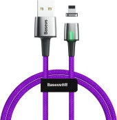 Baseus Zinc Magnetic Usb Kablo Şarj İPhone 7-8-XS-XR 2.4A 1 Metre - 1