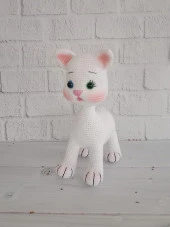 Tatlı Pisicik Amigurumi Organik Oyuncak - 4