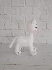 Tatlı Pisicik Amigurumi Organik Oyuncak - 6