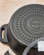 COOKER KRİSTAL 24 CM DERİN TENCERE SİYAH CKR3287 thumbnail 2