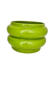 Bitki Tasarımı Seramik Katlı Saksı Vazo Yeşil Kısa thumbnail 2