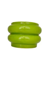 Bitki Tasarımı Seramik Katlı Saksı Vazo Yeşil Kısa thumbnail 3