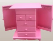 Hobi Takı Kutu Makyaj Şifonyer 90389 Model 9Çekmece Parlak Pembe Ahşap MDF ElYapım - 9