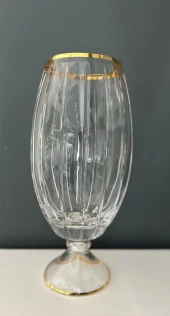 DECORİUM CAM VAZO AYAKLI ACCADEMİA ALTIN M06515-AB - 1