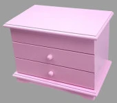 Hobi Takı Şifonyer 90390 Makyaj Kutu 2Çekmc Ayna Parlak Pembe Ahşap MDF El Yapım - 5