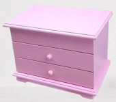 Hobi Takı Şifonyer 90390 Makyaj Kutu 2Çekmc Ayna Parlak Pembe Ahşap MDF El Yapım - 6