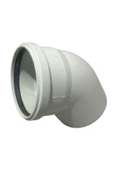 PİMAŞ DİRSEK AÇIK 45° KALDE 75 MM ATIK SU BORUSU 6 adet thumbnail 2