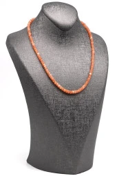 Ay Taşı Doğal Taş 925 Ayar Gümüş Rondel Kesim Kolye thumbnail 2