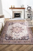 Konfor Antico 2356 Pamuk Tabanlı Yıkanabilir Otantik Vintage Klasik Eskitme Halı thumbnail 1