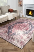 Antico 2352 Pamuk Tabanlı Yıkanabilir Otantik Vintage Klasik Eskitme Halı - 1