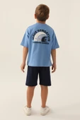 Roly Poly 3348 Wave Sensation İndigo Erkek Çocuk Bermuda Takım - 5