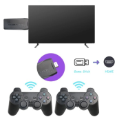 2.4g Kablosuz Denetleyici Hd 4K Hd Video 2 Kollu Oyun Konsolu Oyun Seti - 4