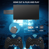 2.4g Kablosuz Denetleyici Hd 4K Hd Video 2 Kollu Oyun Konsolu Oyun Seti - 6