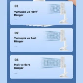 Coofbe 3 Kademe Klipsli Kablolu Ayarlanabilir Açı Masaüstü Vantilatör Fan Kablolu Klipsli Vantilatör - 3