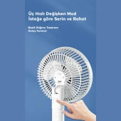 Coofbe 3 Kademe Klipsli Kablolu Ayarlanabilir Açı Masaüstü Vantilatör Fan Kablolu Klipsli Vantilatör - 4