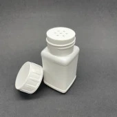 100 Ml Plastik Pudra Şişesi  - Beyaz Kapaklı Tıpalı - 100 cc Beyaz Pudra Kutusu x 10 Adet thumbnail 1