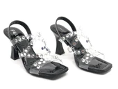 Feles Çapraz Şeffaf Taş Detaylı Topuklu Kadın Abiye Ayakkabı thumbnail 5