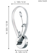 Eglo 97489 VALLEMARE Chrom M Krıstall Led Duvar Aplik - 2