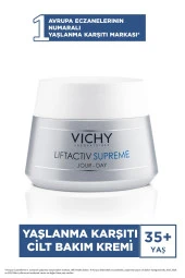 Vichy Liftactiv Supreme Normal ve Karma ciltler Ciltler İçin Kırışıklık Karşıtı Gündüz Bakım Kremi 50 ml - 1