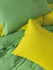 Cozy Home Popping Colors Çift Kişilik Lastikli Çarşaflı Nevresim Takımı Sage Sarı-Yeşil - 3