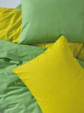 Cozy Home Popping Colors Çift Kişilik Lastikli Çarşaflı Nevresim Takımı Sage Sarı-Yeşil - 4