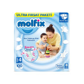 Molfix Bebek Bezi Ultra Fırsat Paketi Maxi 4 No 100 Lü - 1