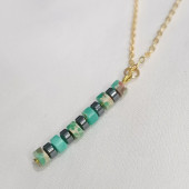 Varisit & Hematit Doğal Taşlı Tasarım Kolye- Anka Gemstone - 2