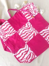 Çanta Bez Çanta Plaj Omuz Çantası Pazar Market Çantası Fermuarlı Çanta thumbnail 2