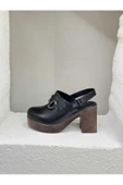 VENÜS 2217007Y BURNU KAPALI DERİ PLATFORM KADIN SANDALET - 3