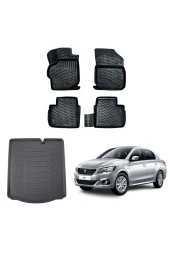 Rizline Peugeot 301 2012 3d Havuzlu Paspas Ve Bagaj Havuzu Siyah thumbnail 1