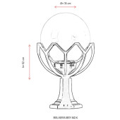 AVONNI BSU-68155-BSY-M2-K Siyah Boyalı Dış Mekan Aydınlatma E27 ABS Akrilik/Polietilen Cam 35cm - 3