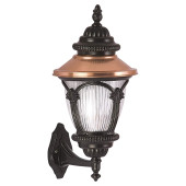 Avonnı Bap-68057-Bsy-M1 Kahverengi/Siyah Boyali Dis Mekan Aydinlatma E27 Aluminyum Polikarbon Cam 30X25cm - 1