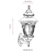Avonnı Bap-68057-Bsy-M1 Kahverengi/Siyah Boyali Dis Mekan Aydinlatma E27 Aluminyum Polikarbon Cam 30X25cm - 2