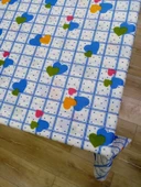 Hayat Home Mavi Kalpli desen 120X180 Dertsiz Mutfak Masa Örtüsü - 4