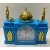 Alarm Sesi Yerine Ezan Okuyan Çalar Saat Küçük Boy -Mavi Renk-M1.. - 1