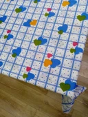 Hayat Home Mavi Kalpli desen 130X130 Dertsiz Mutfak Masa örtüsü - 2