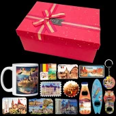 Romanya Hediye Kutusu 10 Parça Kupa Magnet Anahtarlık Kutu thumbnail 2