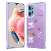 Xiaomi Redmi Note 12 4G Kılıf Parlayan Simli Kabartma Figürlü  Cevze Kapak thumbnail 2